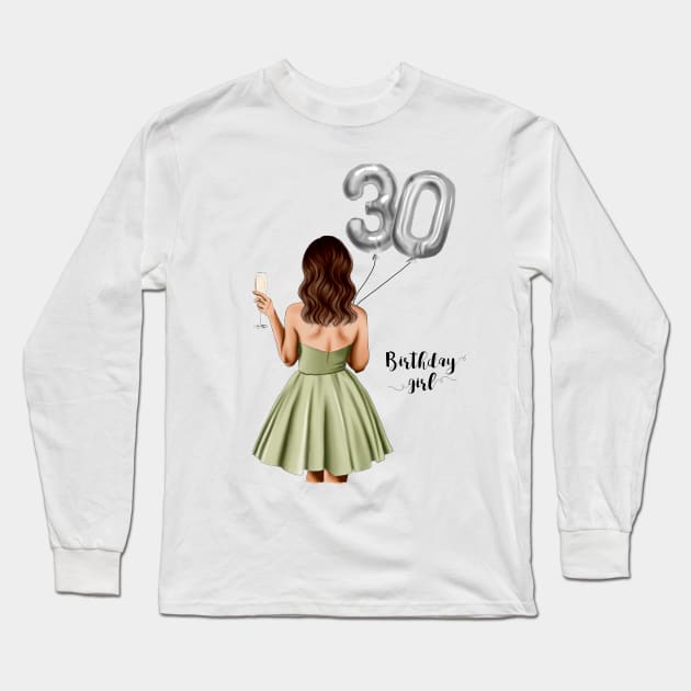 Birthday Girl 2 Long Sleeve T-Shirt by elzafoucheartist
